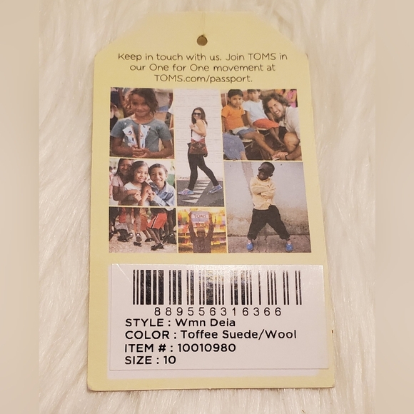 Toms Deia Tan Toffee Suede Wool Side Zip Ankle Boots Size 10 - Picture 9 of 9